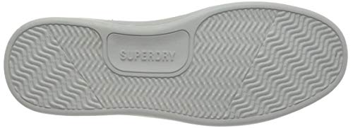 Superdry Basket Lux Low Trainer-Zapatillas de Deporte, Hombre, White Aqua Blue, 43 EU