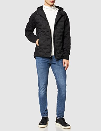 Superdry Mountain Hybrid Zip Hood Sudadera con Capucha, Negro, M para Hombre