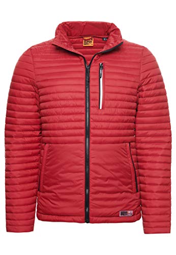 Superdry Packaway Non_Hooded Fuji Chaqueta, Rojo (Dark Red 32i), M para Hombre