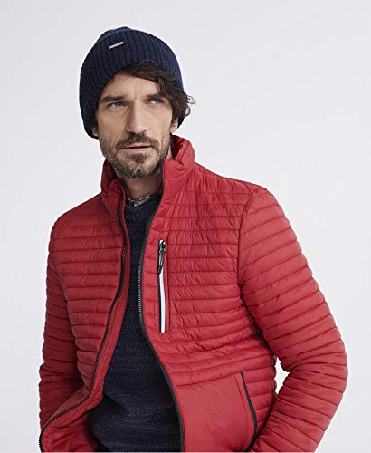 Superdry Packaway Non_Hooded Fuji Chaqueta, Rojo (Dark Red 32i), M para Hombre