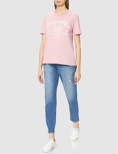 Superdry Pride IN Craft tee Camiseta, Soft Pink Marl, L para Mujer