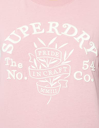 Superdry Pride IN Craft tee Camiseta, Soft Pink Marl, L para Mujer