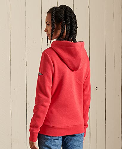 Superdry VL Source Hood Sudadera con Capucha, Papaya Red Marl, M para Mujer