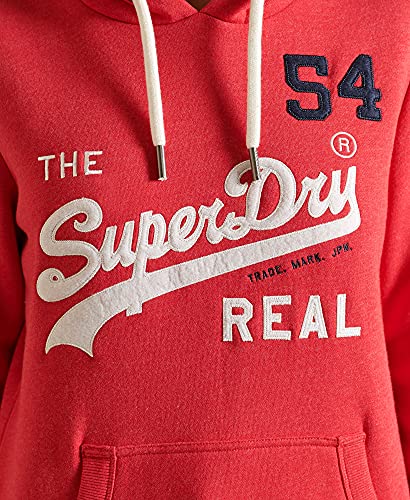 Superdry VL Source Hood Sudadera con Capucha, Papaya Red Marl, M para Mujer