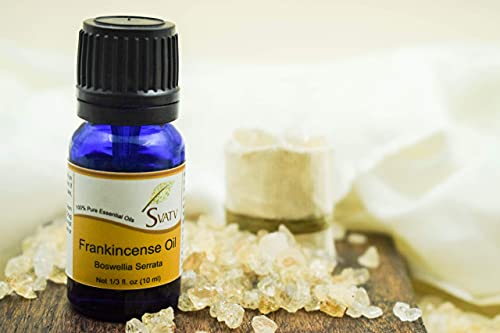 SVATV Incienso / Frankincense Aceite Esencial de Grado Terapéutico Aceites de Aromaterapia Aceite de Fragancia para Difusor Yoga Masaje y Cuidado Personal DIY 10ml