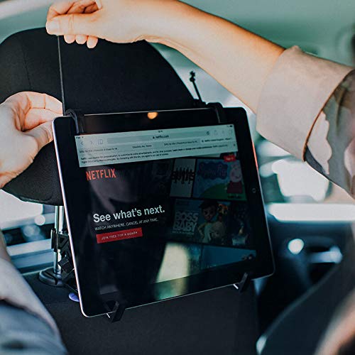 TabletHookz, Montaje de Gancho para teléfono y Tableta le Permite Ver el iPad en el avión, el Tren, Ver su iPad en el Coche con Manos Libres. Ideal para Viajar con el iPad, Tableta, niños.