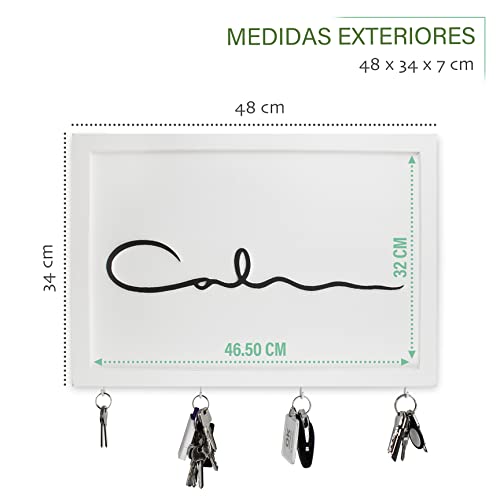 Tapa Cuadro Electrico con Colgador de Llaves Pared - Tapa Contador de Luz o Tapa Registro Electrico con Cuelga Llaves - Adornos y Cuadros Decoracion Salon Modernos - Cubre Contadores de Luz Hogar Zen