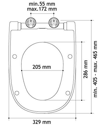 Tapa y asiento de inodoro con caida amortiguada - Compatible con Dama Retro