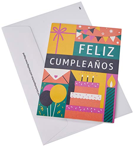 Tarjeta Regalo Amazon.es - Tarjeta de felicitación Cumpleaños y iconos amarillos