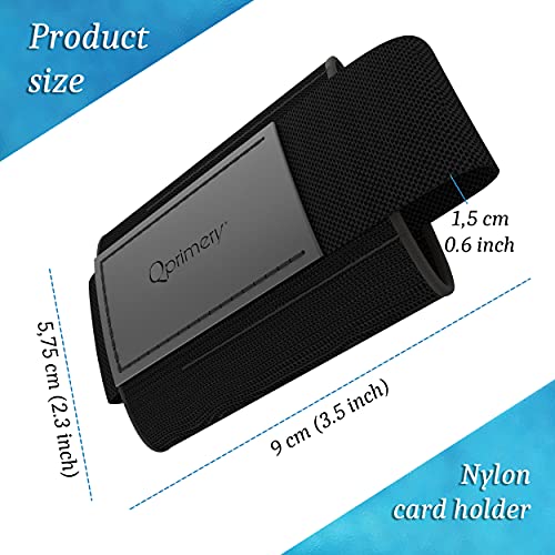 Tarjetero Hombre Mujer para Tarjetas Nylon Piel RFID Bloqueo Protector de Tarjetas Anti fraude Anti contactless Gran Capacidad Negro