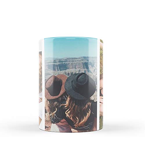 Taza Personalizada con Tus 3 Fotos. Regalos Día de la Madre Personalizados. Taza Personalizada de Cerámica. Regalos Originales. Tazas de Café con Color Interior Blanco 3 Imágenes