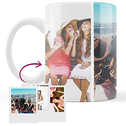 Taza Personalizada con Tus 3 Fotos. Regalos Día de la Madre Personalizados. Taza Personalizada de Cerámica. Regalos Originales. Tazas de Café con Color Interior Blanco 3 Imágenes