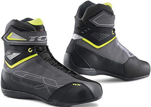 TCX 9507w Rush 2 Wp - Botas de moto, hombre, talla 36 EU, gris/amarillo