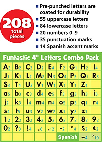 Teacher Created Resources 5343 Negro y Plata Funtastic 4'' Cartas Combo Pack