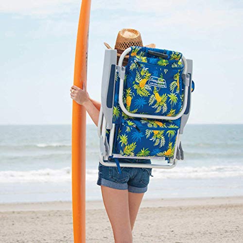 TECNOLIFE Silla Playa PLEGABLE Asas Tipo Mochila Tommy Bahamas 2000998 Amarillo /Yellow/Piñas