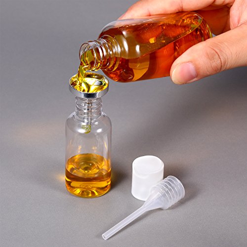 TecUnite 10 Piezas de Embudos de Metal Pequeños con 2 Piezas de Mini Pipeta para Rellenar Botellas o Contenedores Pequeños, Atomizadores, Perfume, Líquido