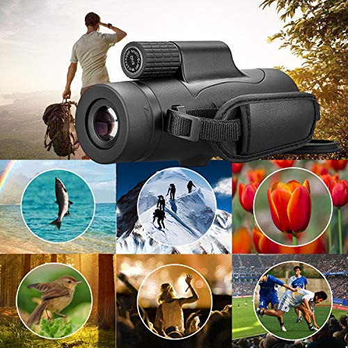 Telescopio monocular 8x42, monocular HD para Adultos y niños, Prisma BAK-4 Lente Multicapa Completa Impermeable con Correa de Mano, Gran Regalo para Hombres, Caza, observación de Aves, Senderismo