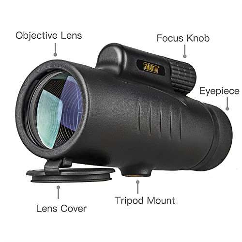 Telescopio monocular 8x42, monocular HD para Adultos y niños, Prisma BAK-4 Lente Multicapa Completa Impermeable con Correa de Mano, Gran Regalo para Hombres, Caza, observación de Aves, Senderismo