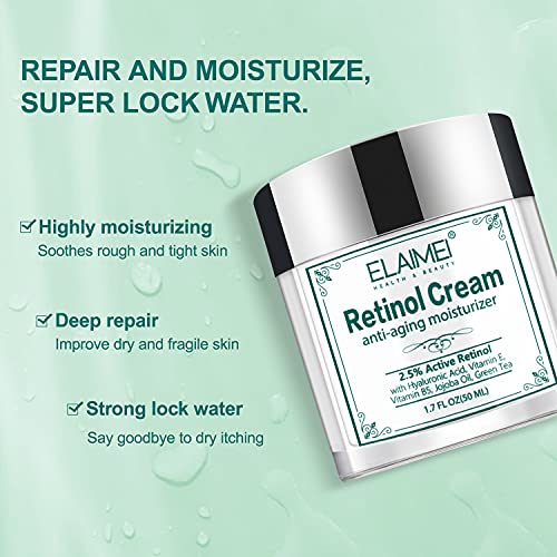 Thnkstaps 50ml Crema Facial Antiarrugas Crema Facial Retinol Crema Hidratante Crema Hidratante Antiarrugas de Día y de Noche Rica en Vitamina A Puede Hidratar y Tensar la Piel con Eficacia