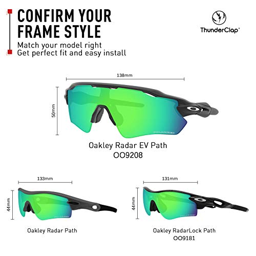 ThunderClap Lentes antiniebla de repuesto para gafas de sol Oakley Radar EV Path OO9208