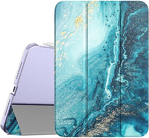 TiMOVO Funda Compatible con Nuevo iPad Mini 6ª Generación, iPad Mini 6 Funda(8.3'', 2021) Tableta, Carcasa Trifold Admitir Carga Magnética de 2nd Gen iPencil Auto & Estela/Sueño, Dorado