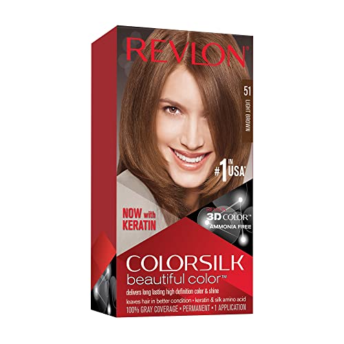 Tinte sin Amoniaco Colorsilk Revlon Castaño claro