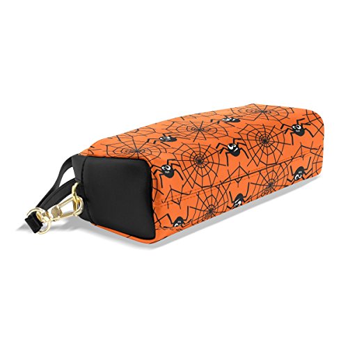 TIZORAX Halloween Spiders & Webs Estuche de piel sintética para estudiantes, bolígrafo de papelería, bolsa de maquillaje cosmético