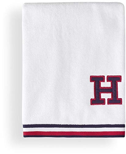 Tommy Hilfiger College Classics - Toalla de ducha (70 x 140 cm), color blanco