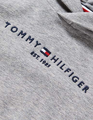 Tommy Hilfiger Essential Hooded Sweatshirt Suéter, Mid Grey Htr, 80 para Niñas