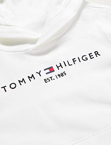 Tommy Hilfiger Essential Hoodie Diseño con Capucha, White, 4 años para Niños