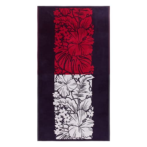 Tommy Hilfiger Hibiscus - Toalla de playa (90 x 180 cm), color azul marino