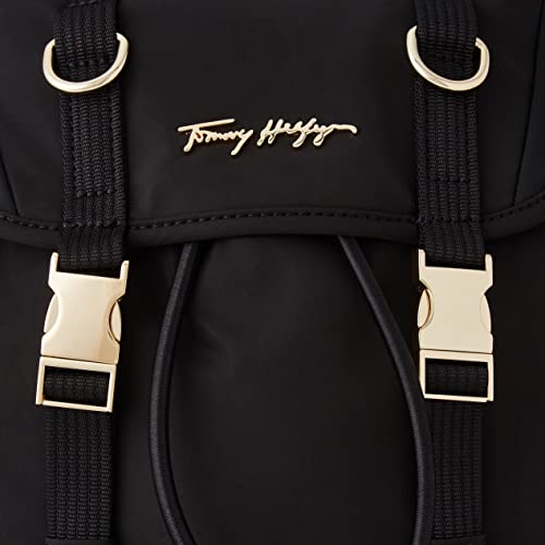 Tommy Hilfiger Relaxed Tommy, Mochila para Mujer, Black, Medium