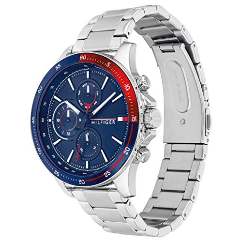 Tommy Hilfiger Reloj Analógico para Hombre. de Cuarzo con Correa en Acero Inoxidable 1791718