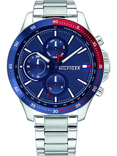 Tommy Hilfiger Reloj Analógico para Hombre. de Cuarzo con Correa en Acero Inoxidable 1791718