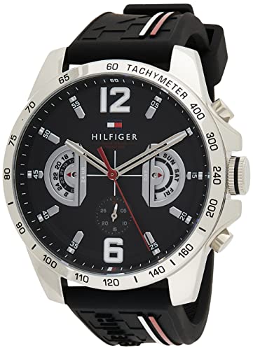 Tommy Hilfiger Reloj Multiesfera para Hombre de Cuarzo con Correa en Caucho 1791473