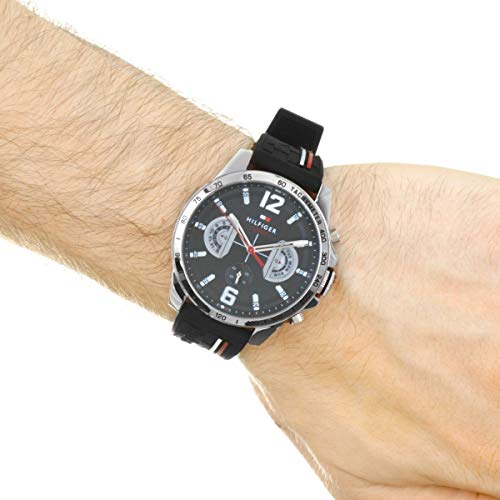 Tommy Hilfiger Reloj Multiesfera para Hombre de Cuarzo con Correa en Caucho 1791473