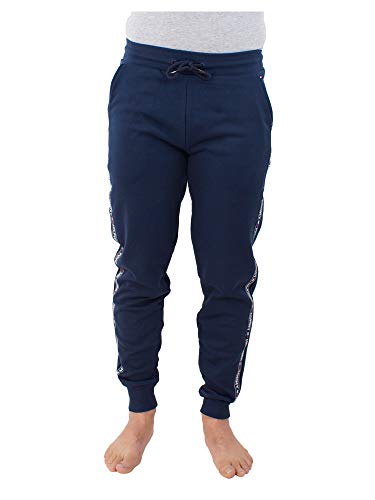 Tommy Hilfiger Repeat Logo Tape Joggers Pantalones Deportivos, Azul (Navy Blazer), Small para Hombre