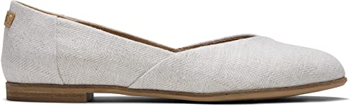 TOMS WOMEN JUTTI NEAT Natural Metallic Herringbone UK7