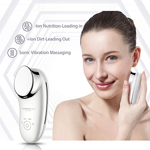 TOUCHBeauty Masajeador facial con modo sónico vibración, Infusión iónica Masajeador facial dispositivo, Limpieza Profunda, Cuidado Facial AG-1681A