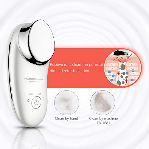 TOUCHBeauty Masajeador facial con modo sónico vibración, Infusión iónica Masajeador facial dispositivo, Limpieza Profunda, Cuidado Facial AG-1681A