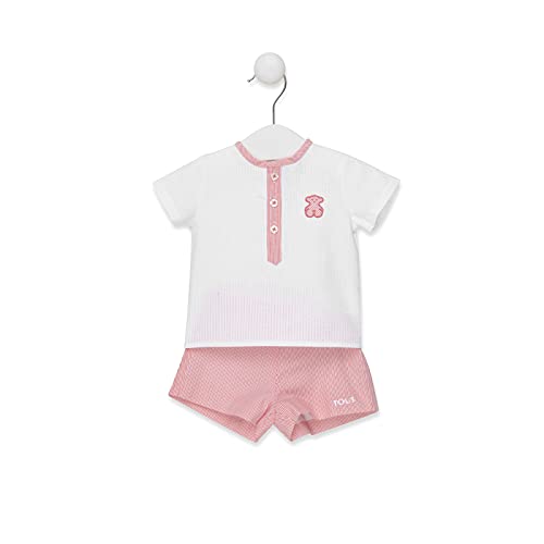 TOUS BABY - Conjunto de Camiseta Manga Corta y Bermuda para tu Bebé. Estampado Strip. (0 Meses a 4 años) (Estándar, 6_Months)