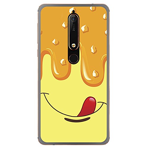 Tumundosmartphone Funda Gel TPU para Nokia 6.1 (2018) diseño Helado Vainilla Dibujos