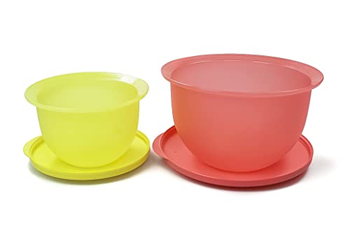 Tupperware Cuenco para servir Junge Welle 1,3 L naranja + 550 ml amarillo 38765