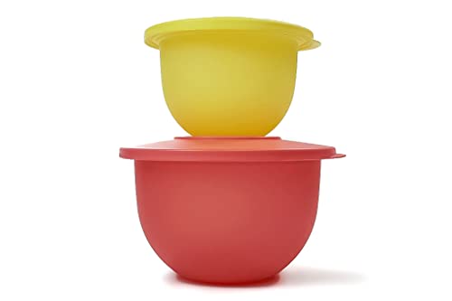 Tupperware Cuenco para servir Junge Welle 1,3 L naranja + 550 ml amarillo 38765