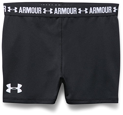 Under Armour Armour Shorty Pantalones Cortos, Niñas, Negro Black, YXS