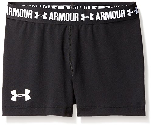 Under Armour Armour Shorty Pantalones Cortos, Niñas, Negro Black, YXS