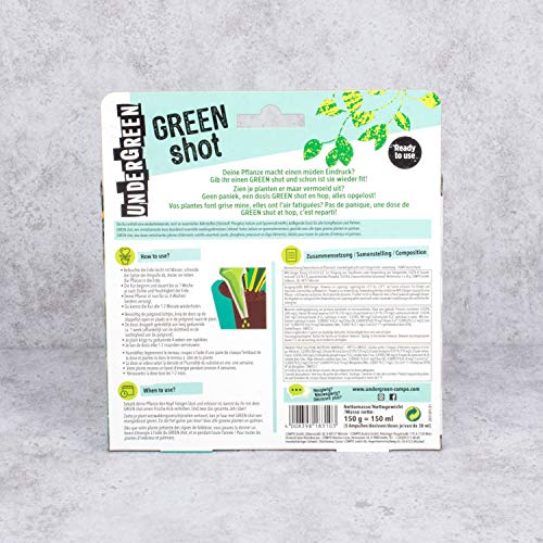 Undergreen by Compo Green Shot - Tratamiento para plantas verdes y palmeras, 5 ampollas de 30 ml, transparente