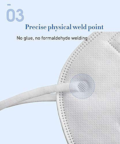 Uniguardian 20x Mascarillas FFP3 certificada, empaquetada individualmente, sin válvula, EN149:2001+A1:2009, clase de protección más alta, antipolvo, plegable, para boca y la nariz, Blanco, Talla única