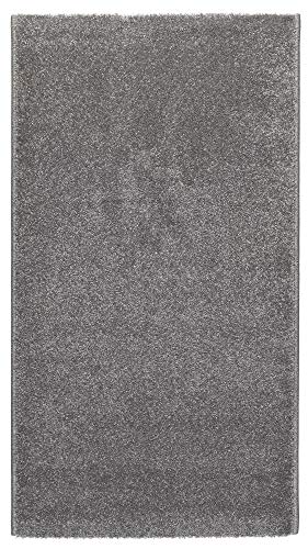 Universal Alfombra Pelo Corto Velur Liso, 100% Polipropileno, Plata, 57 x 110 cm (62940)