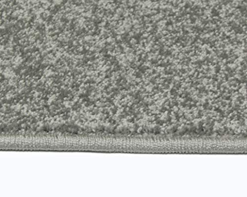 Universal Alfombra Pelo Corto Velur Liso, 100% Polipropileno, Plata, 57 x 110 cm (62940)